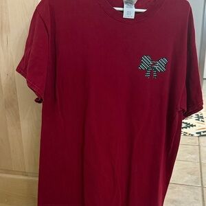 Red T-Shirt with Bow Detail